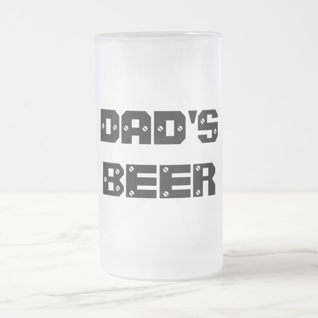 Taza De Cristal Esmerilado Mug de cerveza de papá (Centro)
