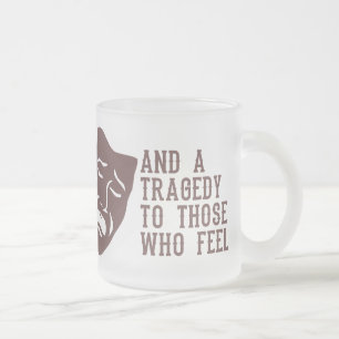 Taza De Cristal Esmerilado Mug de cita LIFE - elegir estilo y color