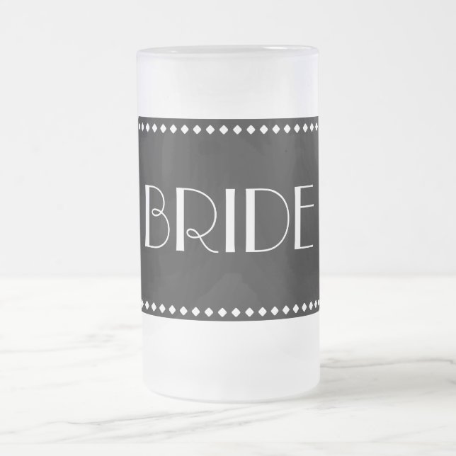 Taza De Cristal Esmerilado Mug de escarcha de novia (Centro)