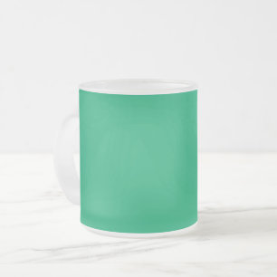 Taza De Cristal Esmerilado Mug de esmeralda verde escarcha personalizado