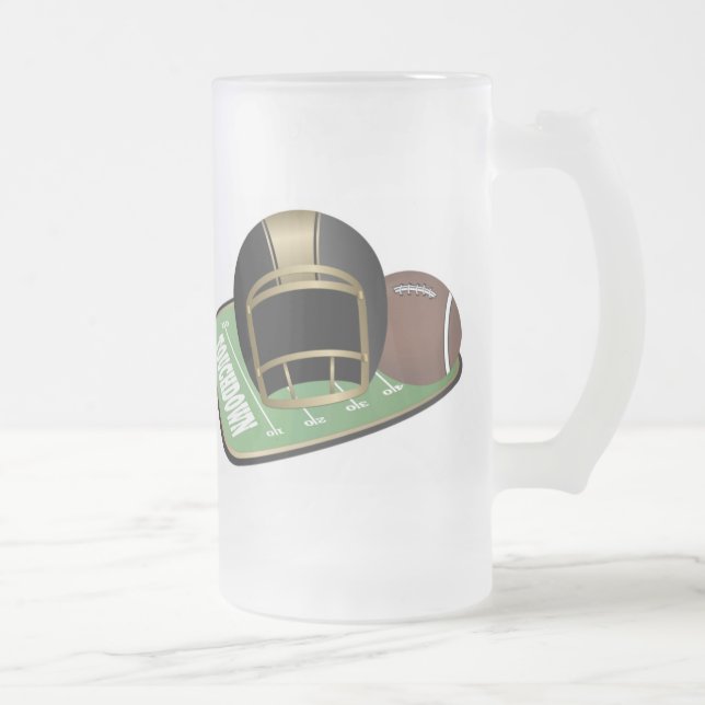 Taza De Cristal Esmerilado Mug de fútbol2 (Derecha)