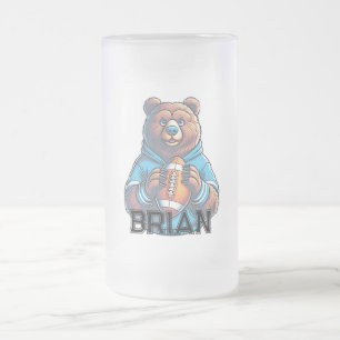 Taza De Cristal Esmerilado Mug de fútbol personalizado