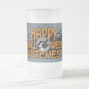 Taza De Cristal Esmerilado Mug de Halloween - elegir estilo y color