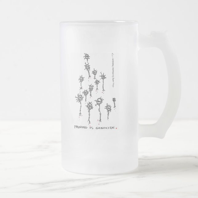 Taza De Cristal Esmerilado Mug de impresión sináptica (Derecha)