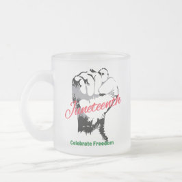Taza De Cristal Esmerilado Mug de la celebración del 19 de junio