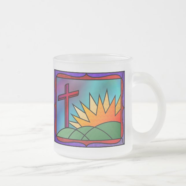 Taza De Cristal Esmerilado Mug de la mañana de Pascua (Derecha)