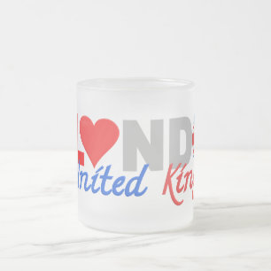 Taza De Cristal Esmerilado Mug de Londres - elegir estilo y color