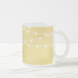 Taza De Cristal Esmerilado Mug de luces de cadena de color de agua