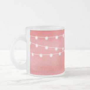 Taza De Cristal Esmerilado Mug de luces de cadena de color de agua
