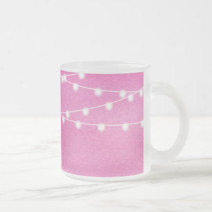 Taza De Cristal Esmerilado Mug de luces de cadena de color de agua