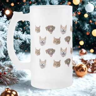 Taza De Cristal Esmerilado Mug de perro, regalo de mamá de gato de perro