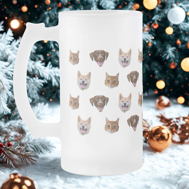 Taza De Cristal Esmerilado Mug de perro, regalo de mamá de gato de perro (Subido por el creador)