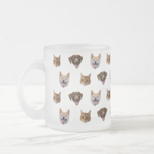 Taza De Cristal Esmerilado Mug de perro, regalo de mamá de gato de perro