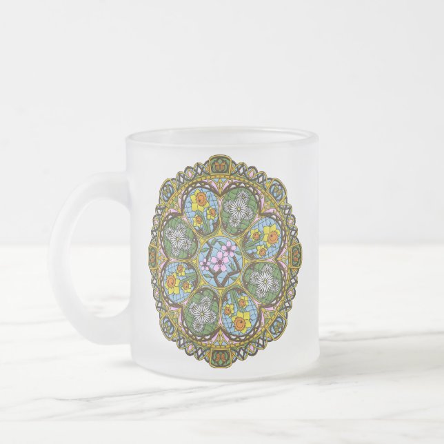 Taza De Cristal Esmerilado Mug de primavera (Izquierda)