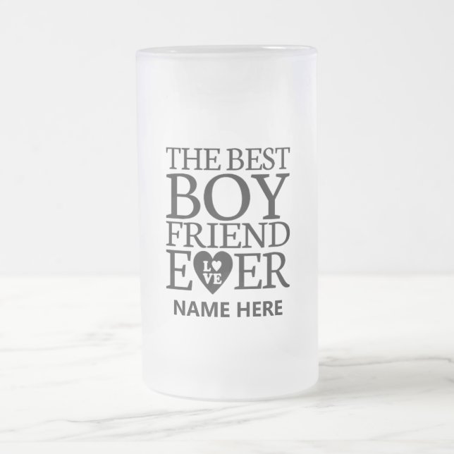 Taza De Cristal Esmerilado Mug De Rana Personalizada Para Novio (Centro)