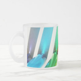 Taza De Cristal Esmerilado Mug de refracción de arcoiris colorida