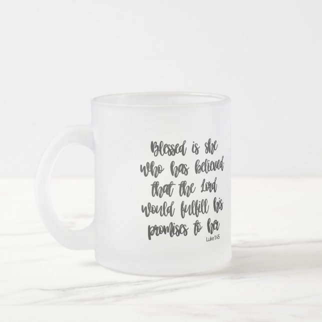 Taza De Cristal Esmerilado Mug de secuencias de comandos personalizado (Izquierda)