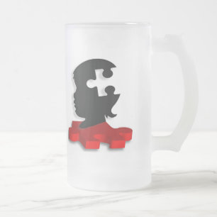 Taza De Cristal Esmerilado Mug de sensibilización sobre el autismo