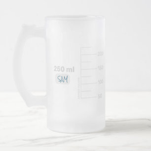 Taza De Cristal Esmerilado Mug de talla personalizada del laboratorio de cien