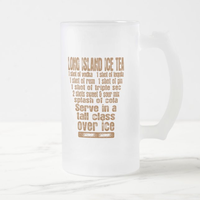 Taza De Cristal Esmerilado Mug de té de hielo de Long Island - elegir estilo  (Derecha)