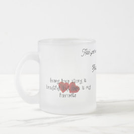 Taza De Cristal Esmerilado Mug de vidrio de amor infinito - regalo perfecto p