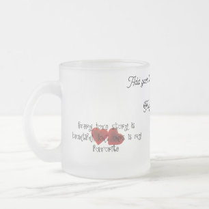 Taza De Cristal Esmerilado Mug de vidrio de amor infinito - regalo perfecto p