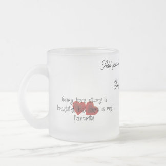 Taza De Cristal Esmerilado Mug de vidrio de amor infinito - regalo perfecto p