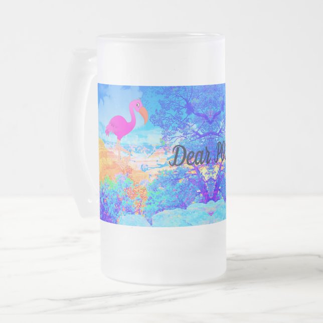 Taza De Cristal Esmerilado Mug de vidrio de arte flamenco personalizado para  (Anverso izquierdo)