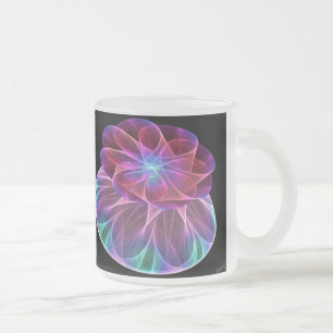 Taza De Cristal Esmerilado Mug. de vidrio de carnaval fractal