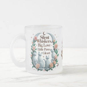 Taza De Cristal Esmerilado Mug de vidrio de Whiskers iluminados por la luna -