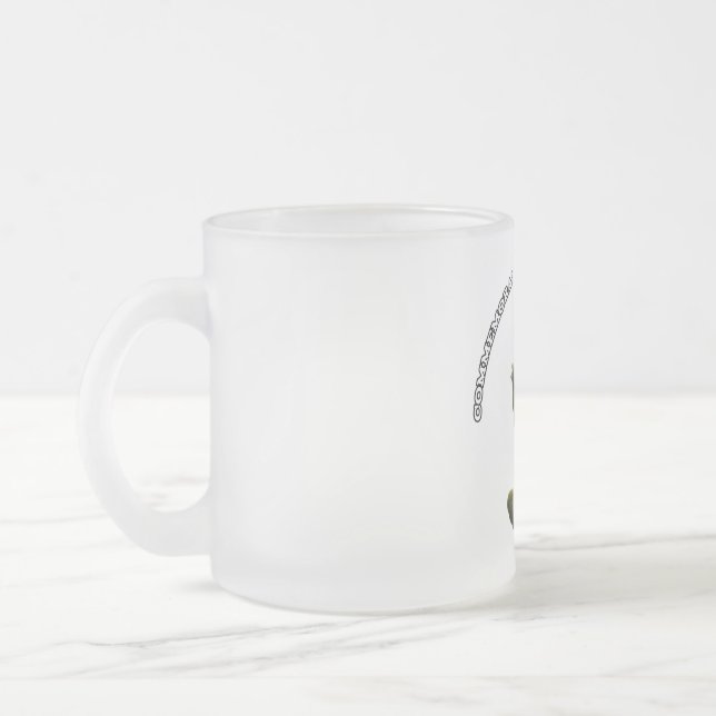 Taza De Cristal Esmerilado Mug de vidrio escarchado, 10 oz (Izquierda)