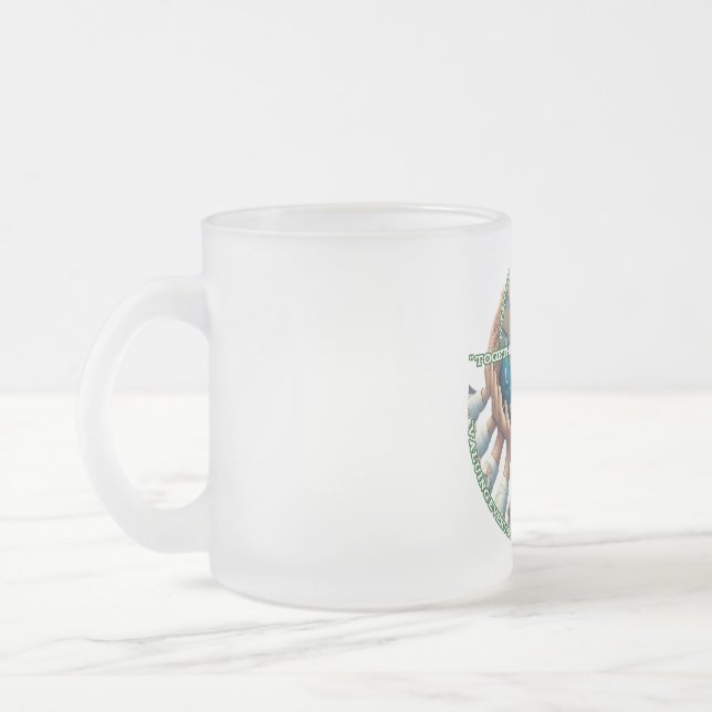 Taza De Cristal Esmerilado Mug de vidrio escarchado, 10 oz (Izquierda)