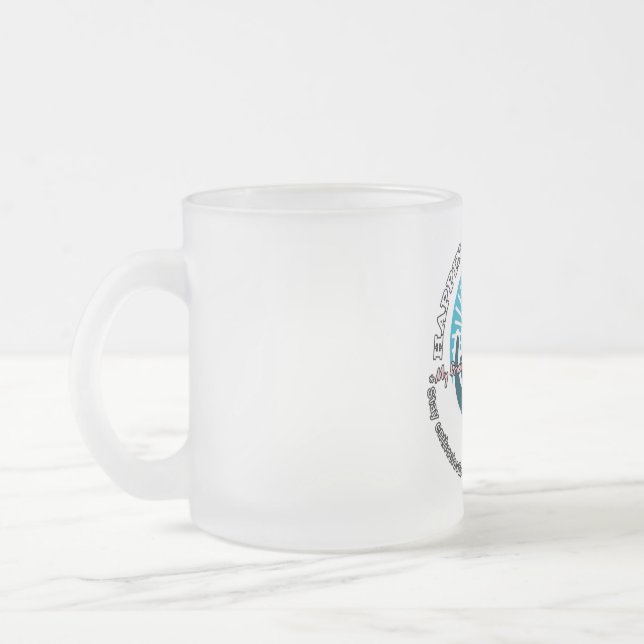 Taza De Cristal Esmerilado Mug de vidrio escarchado, 10 oz (Izquierda)