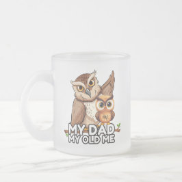Taza De Cristal Esmerilado Mug de vidrio escarchado 10oz : Mi papá me viejo