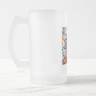 Taza De Cristal Esmerilado Mug de vidrio escarchado, 16 oz