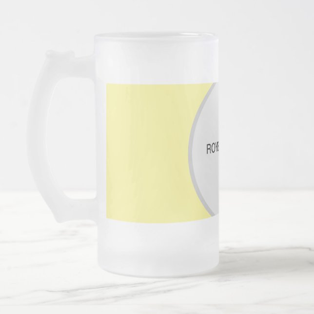 Taza De Cristal Esmerilado Mug de vidrio escarchado, 16 oz (Izquierda)