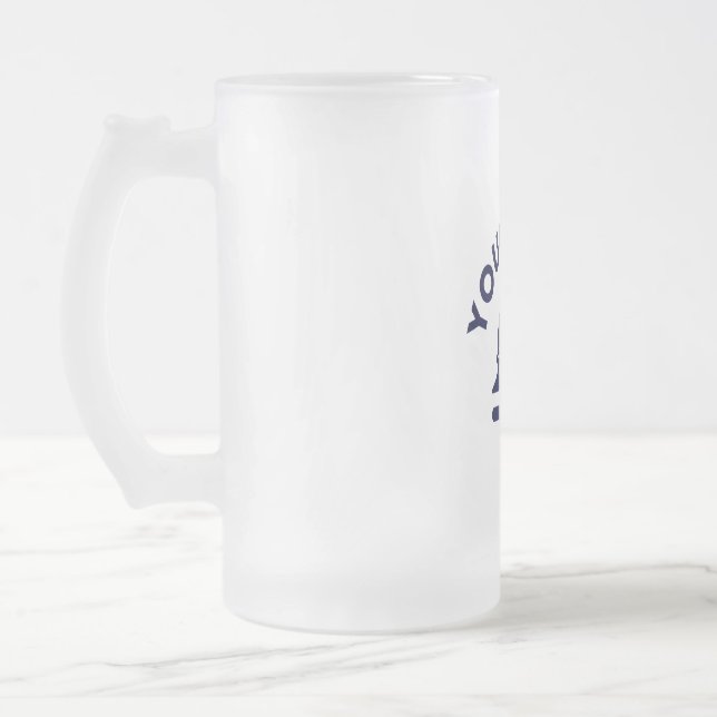 Taza De Cristal Esmerilado Mug de vidrio escarchado (16 oz) (Izquierda)