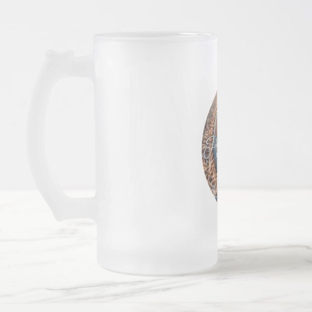 Taza De Cristal Esmerilado Mug de vidrio escarchado, 16 oz (Izquierda)