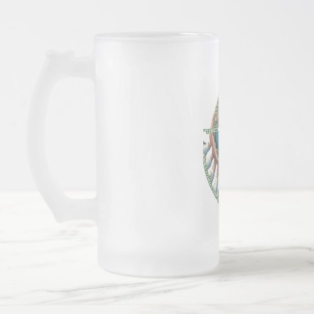 Taza De Cristal Esmerilado Mug de vidrio escarchado, 16 oz (Izquierda)