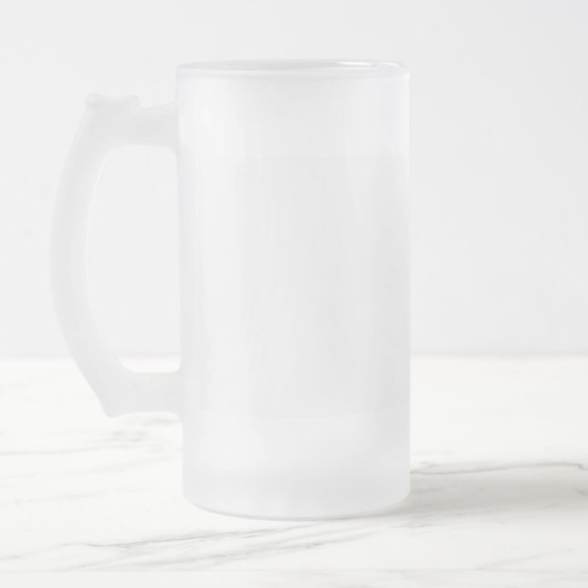 Taza De Cristal Esmerilado Mug de vidrio escarchado, 16 oz (Izquierda)