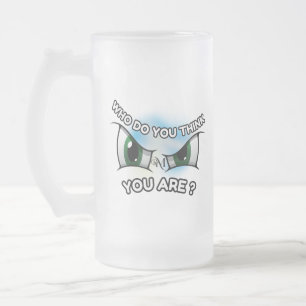 Taza De Cristal Esmerilado Mug de vidrio escarchado 16oz : ¿Quién crees?