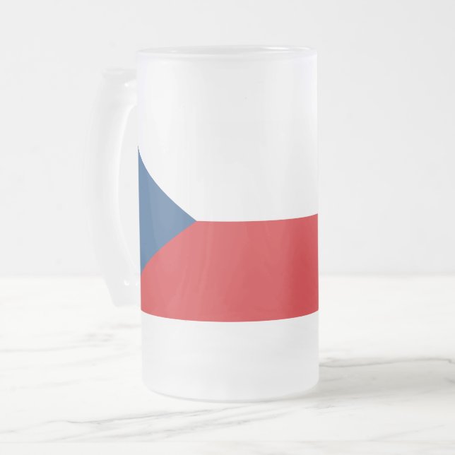 Taza De Cristal Esmerilado Mug de vidrio escarchado con bandera de la Repúbli (Anverso izquierdo)