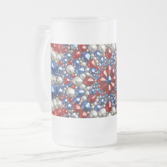 Taza De Cristal Esmerilado Mug de vidrio escarchado con diseño de colores hol (Anverso izquierdo)