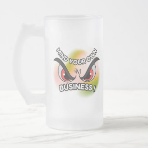 Taza De Cristal Esmerilado Mug de vidrio escarchado de 16 oz : Cuidado con el