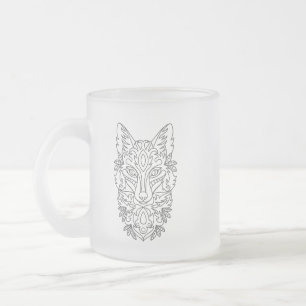 Taza De Cristal Esmerilado Mug de vidrio escarchado de Fox