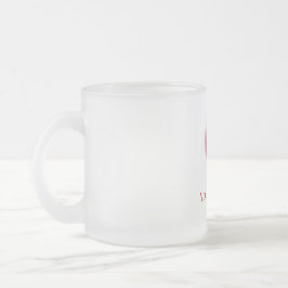 Taza De Cristal Esmerilado Mug de vidrio escarchado de gradiente del corazón