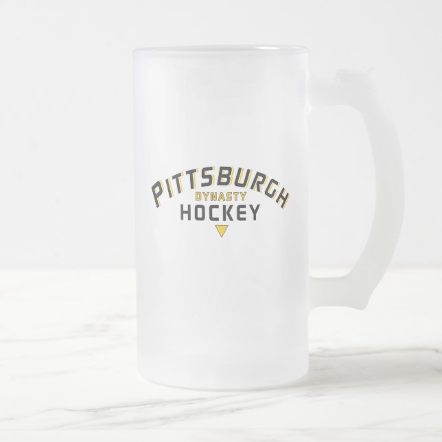 Taza De Cristal Esmerilado Mug de vidrio escarchado de hockey de la dinastía  (Derecha)