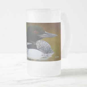 Taza De Cristal Esmerilado Mug de vidrio escarchado de león común, 16 oz