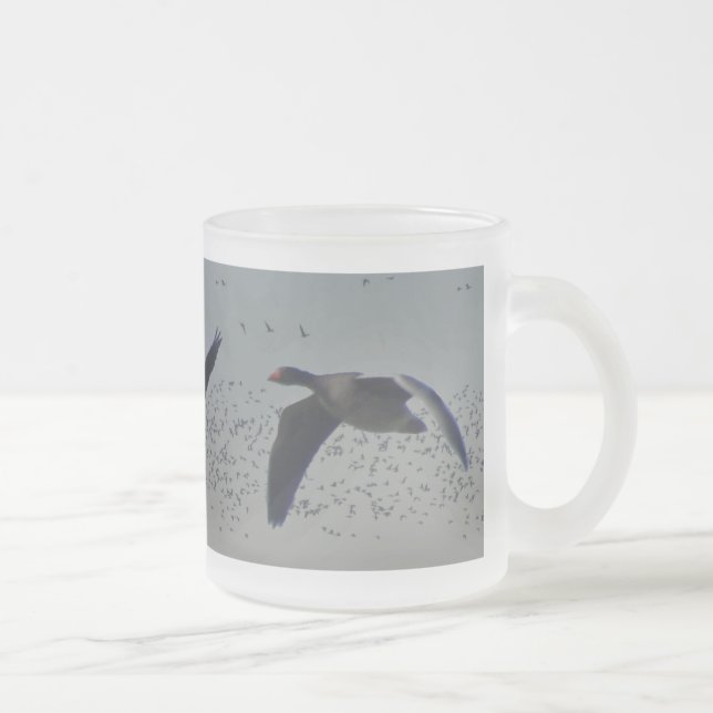 Taza De Cristal Esmerilado Mug de vidrio escarchado de ocas (Derecha)