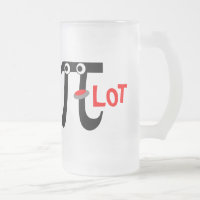 Mug de vidrio escarchado de PI-LOT sonriente